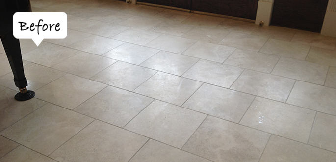 Sir Grout Central New Jersey Travertine Before Honing and Polishing