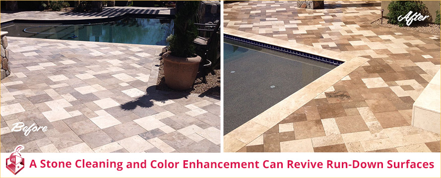 A Stone Cleaning and Color Enhancement Can Revive Run-Down Surfaces