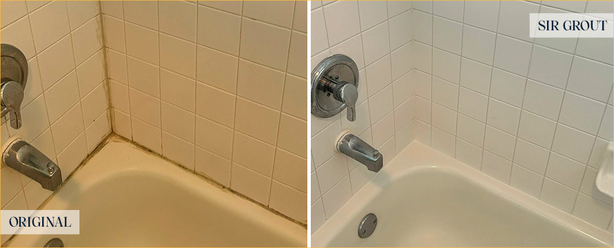 Shower Before and After Our Superb Caulking Services in Middletown, NJ