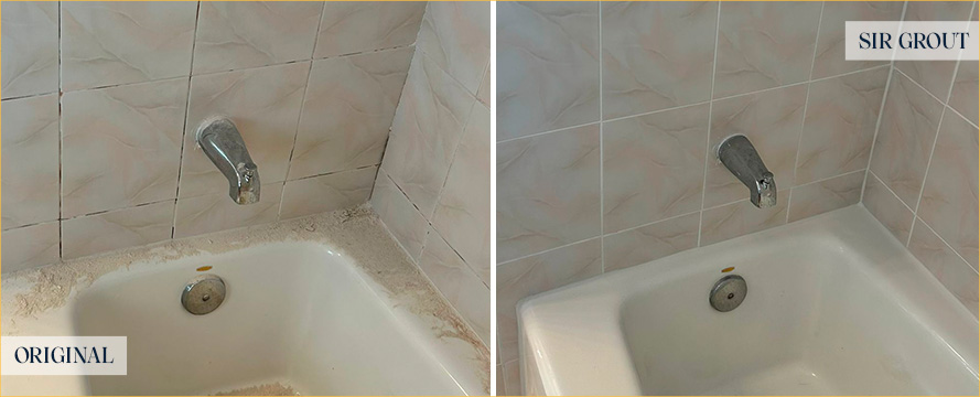 Shower Before and After a Superb Tile Cleaning in Middletown, NJ