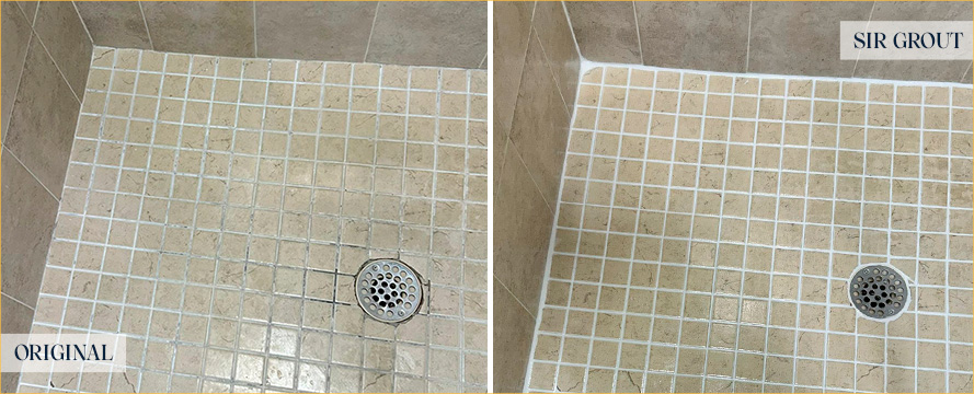 Shower Before and After a Superb Grout Sealing in Middletown, NJ