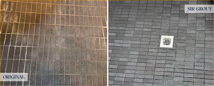 Shower Before and After a Flawless Tile Cleaning in Toms River, NJ