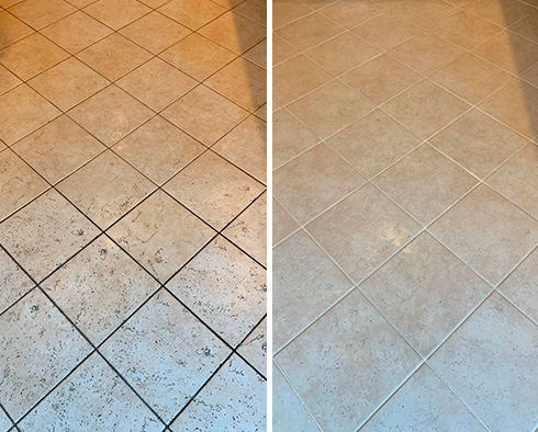 Floor Restored by Our Tile and Grout Cleaners in Manalapan, NJ