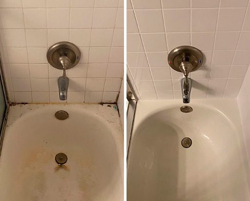 Shower Before and After Our Caulking Services in Princeton, NJ