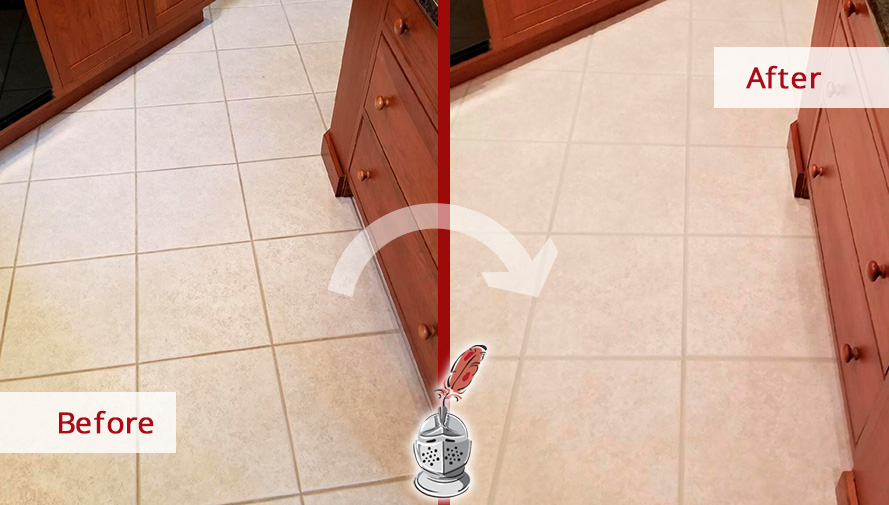 Before and After Picture of a Grout Cleaning Service in Manapalan, New Jersey