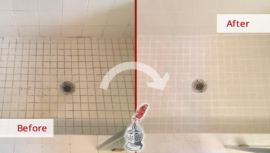 Before and After Our Grout Sealing in Stafford, NJ