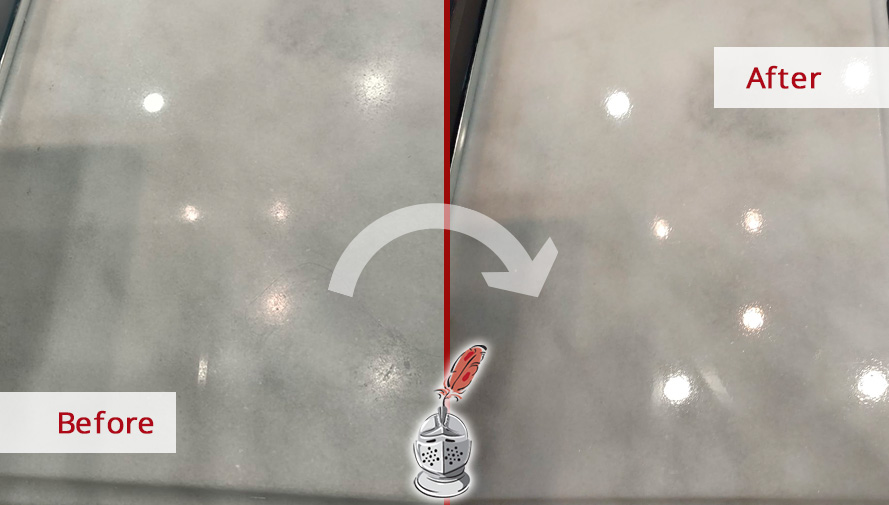 Marble Countertop Before and After Stone Polishing in Evesham, NJ