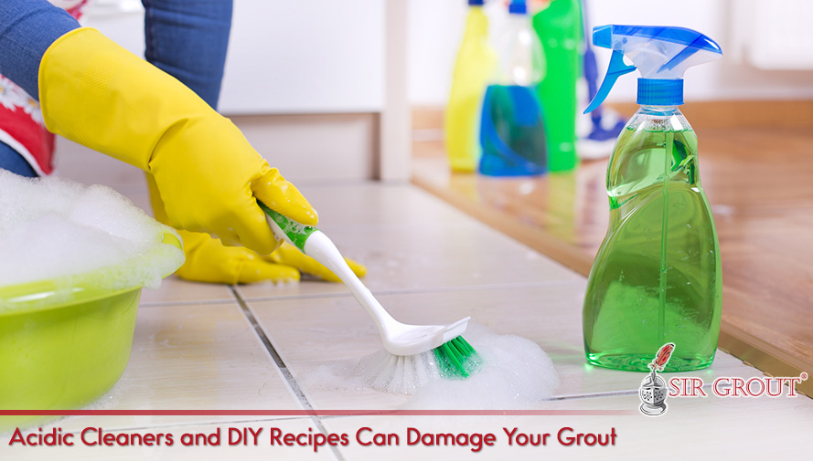 Acidic Cleaners and DIY Recipes Can Damage Your Grout