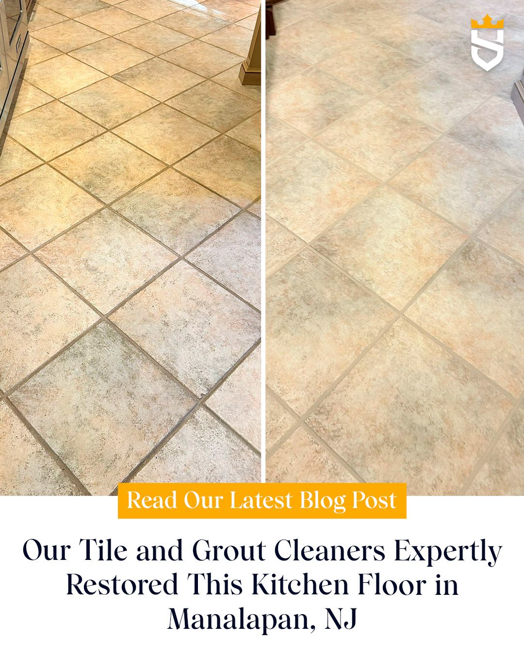 Our Tile and Grout Cleaners Expertly Restored This Kitchen Floor in Manalapan, NJ
